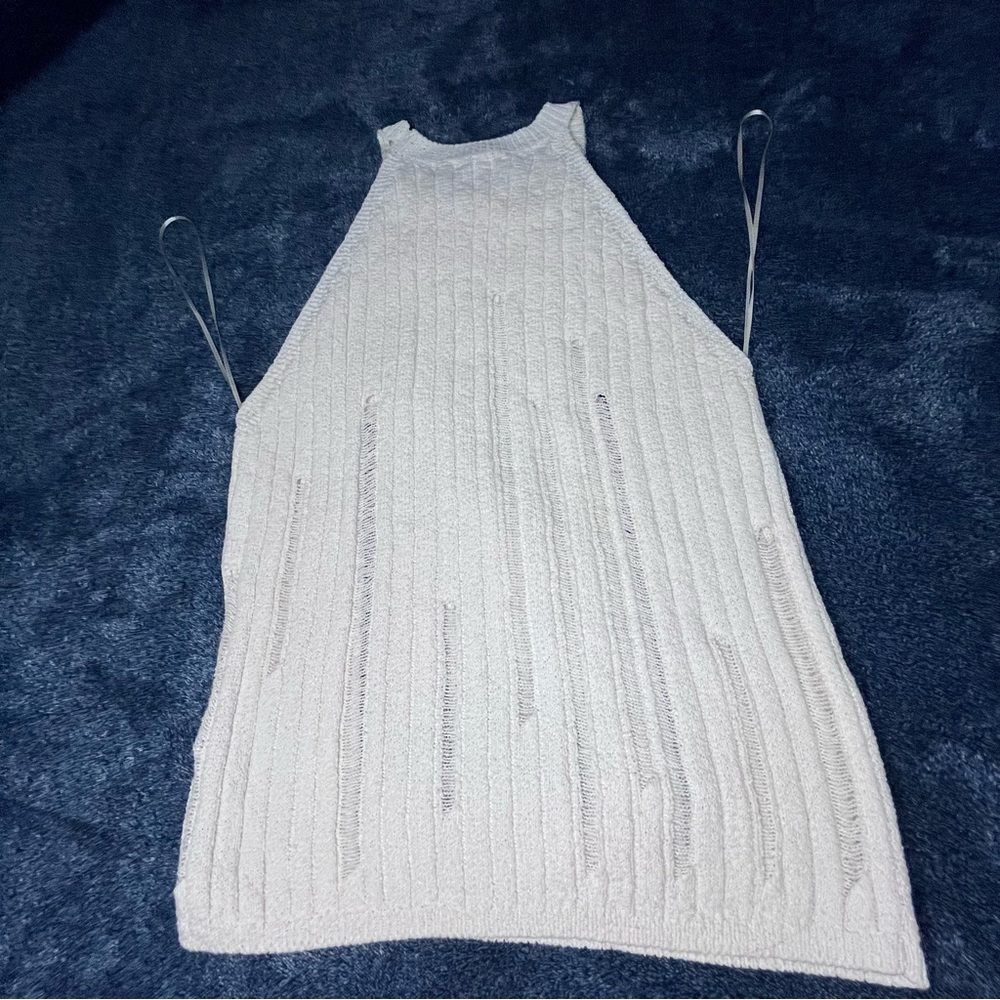 Zara cream  Sleeveless Top - Picture 7 of 9